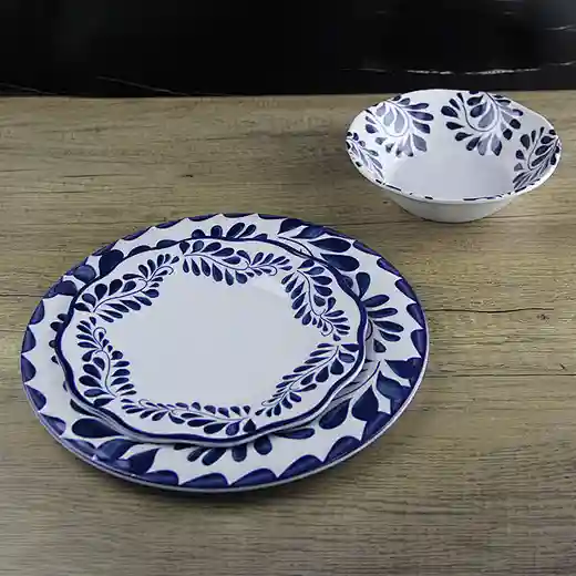 blue and white melamine dinnerware , manufacturer , JINJIANG SEBEST