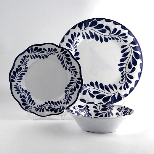 blue and white melamine dinnerware , manufacturer , JINJIANG SEBEST